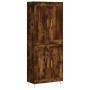 Aparador alto madera contrachapada roble ahumado 69,5x34x180 cm de vidaXL, Aparadores - Ref: Foro24-3199678, Precio: 132,99 €...