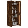 Aparador alto madera contrachapada roble ahumado 69,5x34x180 cm de vidaXL, Aparadores - Ref: Foro24-3199678, Precio: 132,99 €...