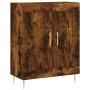 Aparador alto madera contrachapada roble ahumado 69,5x34x180 cm de vidaXL, Aparadores - Ref: Foro24-3199678, Precio: 132,99 €...