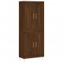 Aparador alto madera contrachapada marrón roble 69,5x34x180 cm de vidaXL, Aparadores - Ref: Foro24-3199680, Precio: 137,77 €,...