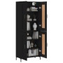 Tall black plywood sideboard 69.5x34x180 cm by vidaXL, Sideboards - Ref: Foro24-3199682, Price: 142,32 €, Discount: %