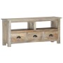 Solid mango wood TV cabinet 110x30x50 cm by vidaXL, TV Furniture - Ref: Foro24-286384, Price: 252,20 €, Discount: %