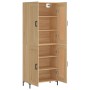 Aparador alto madera contrachapada color roble 69,5x34x180 cm de vidaXL, Aparadores - Ref: Foro24-3199684, Precio: 137,94 €, ...