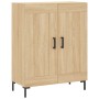 Aparador alto madera contrachapada color roble 69,5x34x180 cm de vidaXL, Aparadores - Ref: Foro24-3199684, Precio: 137,94 €, ...