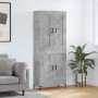 Aparador alto madera contrachapada gris hormigón 69,5x34x180 cm de vidaXL, Aparadores - Ref: Foro24-3199685, Precio: 138,99 €...