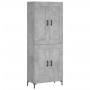 Aparador alto madera contrachapada gris hormigón 69,5x34x180 cm de vidaXL, Aparadores - Ref: Foro24-3199685, Precio: 138,45 €...