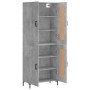 Aparador alto madera contrachapada gris hormigón 69,5x34x180 cm de vidaXL, Aparadores - Ref: Foro24-3199685, Precio: 138,45 €...