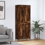 Aparador alto madera contrachapada roble ahumado 69,5x34x180 cm de vidaXL, Aparadores - Ref: Foro24-3199686, Precio: 140,99 €...