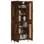 Aparador alto madera contrachapada roble ahumado 69,5x34x180 cm de vidaXL, Aparadores - Ref: Foro24-3199686, Precio: 140,99 €...