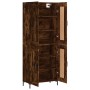 Aparador alto madera contrachapada roble ahumado 69,5x34x180 cm de vidaXL, Aparadores - Ref: Foro24-3199686, Precio: 140,99 €...