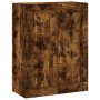 Aparador alto madera contrachapada roble ahumado 69,5x34x180 cm de vidaXL, Aparadores - Ref: Foro24-3199686, Precio: 140,99 €...