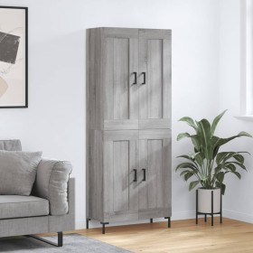 Aparador alto madera contrachapada gris sonoma 69,5x34x180 cm de vidaXL, Aparadores - Ref: Foro24-3199687, Precio: 142,99 €, ...