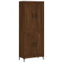 Aparador alto madera contrachapada marrón roble 69,5x34x180 cm de vidaXL, Aparadores - Ref: Foro24-3199688, Precio: 144,26 €,...