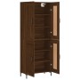 Aparador alto madera contrachapada marrón roble 69,5x34x180 cm de vidaXL, Aparadores - Ref: Foro24-3199688, Precio: 144,26 €,...