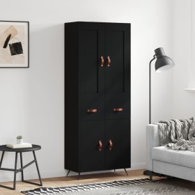 Tall black plywood sideboard 69.5x34x180 cm by vidaXL, Sideboards - Ref: Foro24-3199850, Price: 162,99 €, Discount: %