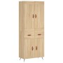 Aparador alto madera contrachapada color roble 69,5x34x180 cm de vidaXL, Aparadores - Ref: Foro24-3199852, Precio: 141,50 €, ...