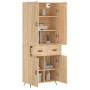 Aparador alto madera contrachapada color roble 69,5x34x180 cm de vidaXL, Aparadores - Ref: Foro24-3199852, Precio: 141,50 €, ...