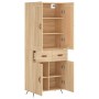 Aparador alto madera contrachapada color roble 69,5x34x180 cm de vidaXL, Aparadores - Ref: Foro24-3199852, Precio: 141,50 €, ...