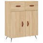 Aparador alto madera contrachapada color roble 69,5x34x180 cm de vidaXL, Aparadores - Ref: Foro24-3199852, Precio: 141,50 €, ...