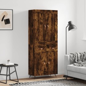 Tall smoked oak plywood sideboard 69.5x34x180 cm by vidaXL, Sideboards - Ref: Foro24-3199854, Price: 142,38 €, Discount: %