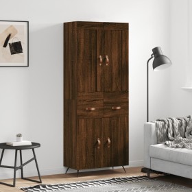 Tall oak brown plywood sideboard 69.5x34x180 cm by vidaXL, Sideboards - Ref: Foro24-3199856, Price: 147,80 €, Discount: %