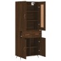 Tall oak brown plywood sideboard 69.5x34x180 cm by vidaXL, Sideboards - Ref: Foro24-3199856, Price: 147,80 €, Discount: %