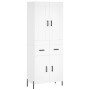 Aparador alto madera contrachapada blanco 69,5x34x180 cm de vidaXL, Aparadores - Ref: Foro24-3199881, Precio: 168,19 €, Descu...