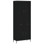 Tall black plywood sideboard 69.5x34x180 cm by vidaXL, Sideboards - Ref: Foro24-3199882, Price: 165,83 €, Discount: %