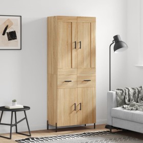 Aparador alto madera contrachapada color roble 69,5x34x180 cm de vidaXL, Aparadores - Ref: Foro24-3199884, Precio: 152,99 €, ...