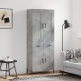 Aparador alto madera contrachapada gris hormigón 69,5x34x180 cm de vidaXL, Aparadores - Ref: Foro24-3199885, Precio: 149,48 €...