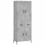 Aparador alto madera contrachapada gris hormigón 69,5x34x180 cm de vidaXL, Aparadores - Ref: Foro24-3199885, Precio: 149,48 €...