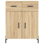 High oak-colored plywood sideboard 69.5x34x180 cm by vidaXL, Sideboards - Ref: Foro24-3199884, Price: 151,65 €, Discount: %