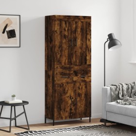 Tall smoked oak plywood sideboard 69.5x34x180 cm by vidaXL, Sideboards - Ref: Foro24-3199886, Price: 165,99 €, Discount: %