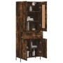 Aparador alto madera contrachapada roble ahumado 69,5x34x180 cm de vidaXL, Aparadores - Ref: Foro24-3199886, Precio: 165,99 €...