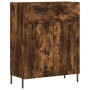 Aparador alto madera contrachapada roble ahumado 69,5x34x180 cm de vidaXL, Aparadores - Ref: Foro24-3199886, Precio: 165,99 €...