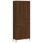 Aparador alto madera contrachapada marrón roble 69,5x34x180 cm de vidaXL, Aparadores - Ref: Foro24-3199888, Precio: 172,99 €,...