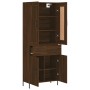 Aparador alto madera contrachapada marrón roble 69,5x34x180 cm de vidaXL, Aparadores - Ref: Foro24-3199888, Precio: 172,99 €,...