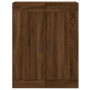 Aparador alto madera contrachapada marrón roble 69,5x34x180 cm de vidaXL, Aparadores - Ref: Foro24-3199888, Precio: 172,99 €,...