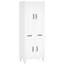 Aparador alto madera contrachapada blanco 69,5x34x180 cm de vidaXL, Aparadores - Ref: Foro24-3199905, Precio: 177,71 €, Descu...