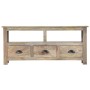 Solid mango wood TV cabinet 110x30x50 cm by vidaXL, TV Furniture - Ref: Foro24-286384, Price: 252,20 €, Discount: %