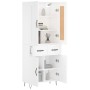 Tall white plywood sideboard 69.5x34x180 cm by vidaXL, Sideboards - Ref: Foro24-3199905, Price: 177,71 €, Discount: %