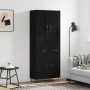 Aparador alto madera contrachapada negro 69,5x34x180 cm de vidaXL, Aparadores - Ref: Foro24-3199906, Precio: 167,80 €, Descue...