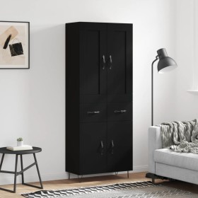 Tall black plywood sideboard 69.5x34x180 cm by vidaXL, Sideboards - Ref: Foro24-3199906, Price: 165,99 €, Discount: %