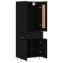 Aparador alto madera contrachapada negro 69,5x34x180 cm de vidaXL, Aparadores - Ref: Foro24-3199906, Precio: 167,80 €, Descue...