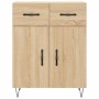 High oak-colored plywood sideboard 69.5x34x180 cm by vidaXL, Sideboards - Ref: Foro24-3199908, Price: 140,94 €, Discount: %