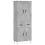 Aparador alto madera contrachapada gris hormigón 69,5x34x180 cm de vidaXL, Aparadores - Ref: Foro24-3199909, Precio: 141,99 €...