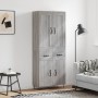 Aparador alto madera contrachapada gris sonoma 69,5x34x180 cm de vidaXL, Aparadores - Ref: Foro24-3199911, Precio: 163,24 €, ...