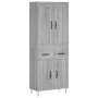 Aparador alto madera contrachapada gris sonoma 69,5x34x180 cm de vidaXL, Aparadores - Ref: Foro24-3199911, Precio: 163,99 €, ...