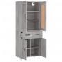 Aparador alto madera contrachapada gris sonoma 69,5x34x180 cm de vidaXL, Aparadores - Ref: Foro24-3199911, Precio: 163,99 €, ...