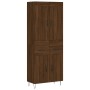 Aparador alto madera contrachapada marrón roble 69,5x34x180 cm de vidaXL, Aparadores - Ref: Foro24-3199912, Precio: 145,48 €,...